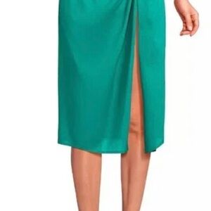 Island Green Teal Wrap Skirt Coverup